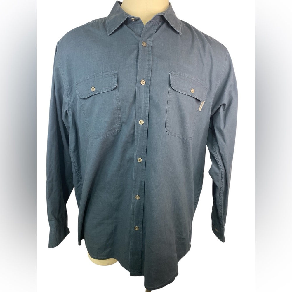 Wolverine Blue Long Sleeve Button-Up Shirt Men’s XL